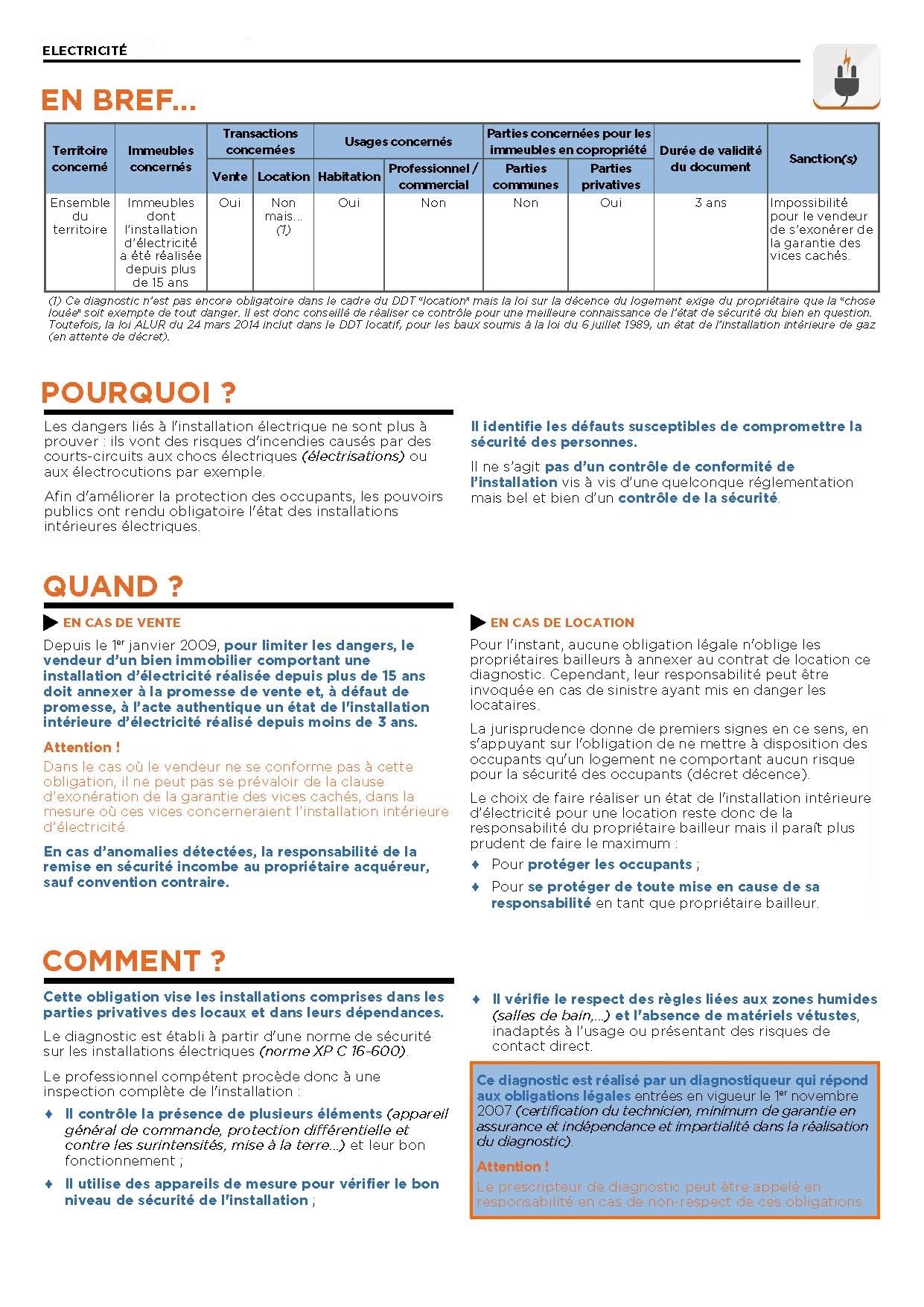 Enjeux sécuritaires avec le diagnostic électricité