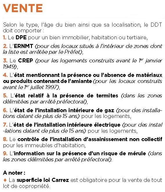 Toutes vos obligations pour la vente