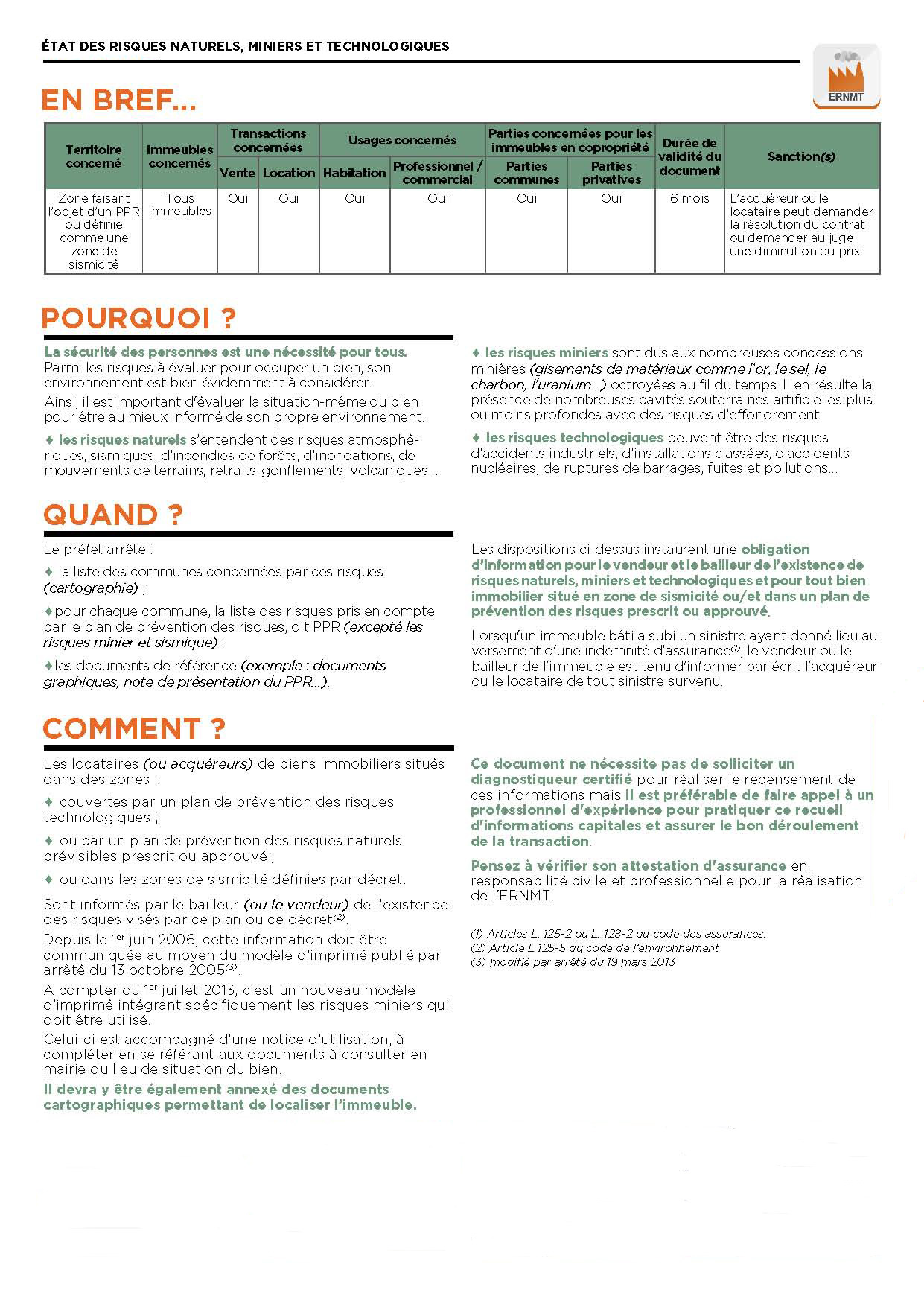 Tout sur les risques naturels, miniers ou technologiques